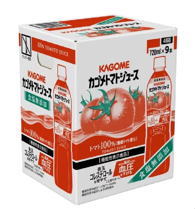 F-017 カゴメ トマトジュース 食塩無添加 720 ml x 9本