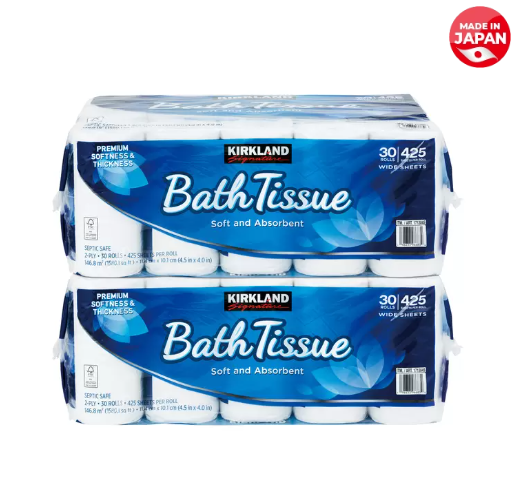 カークランドシグネチャー トイレットペーパー 6ロール|柔らかく快適|家庭用トイレットペーパー