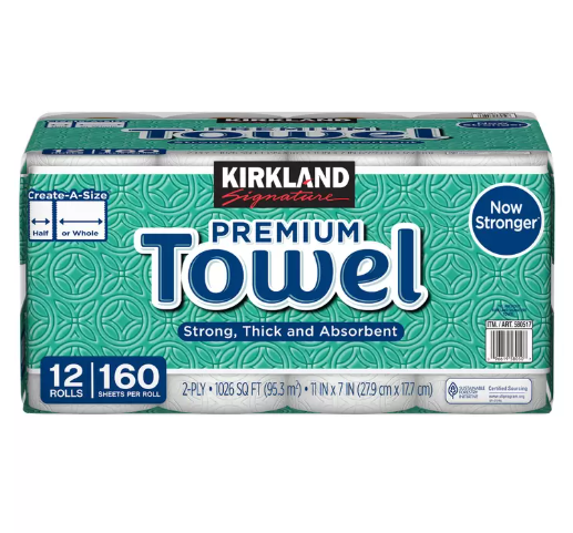 D-017 カークランドシグネチャー ペーパータオル 12ロール