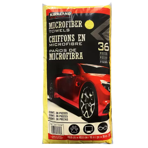 カークランドシグネチャー マイクロファイバータオル 36枚|吸水性・速乾性|掃除・車用・家庭用