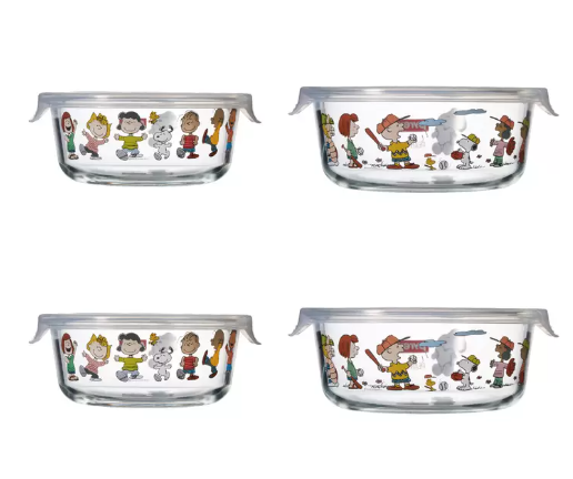 D-033 パイレックス スヌーピー ガラス保存容器 ラウンド