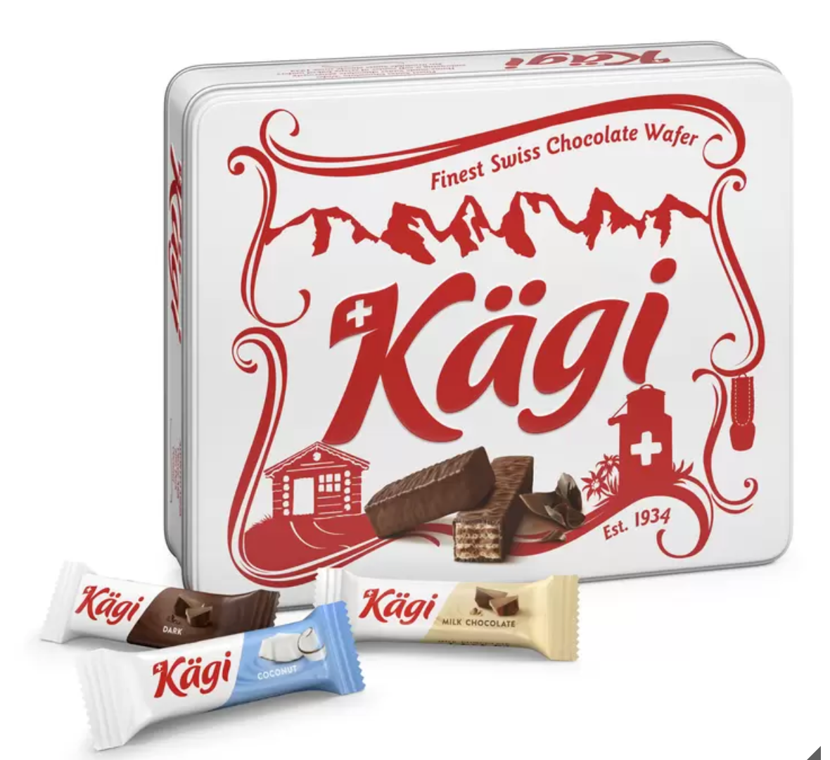 F-009 カーギ スイスチョコレートウェハース 缶入り