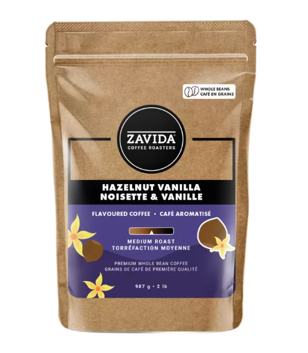 F-026 ザビダコーヒー ヘーゼルナッツ&バニラ(豆)907g