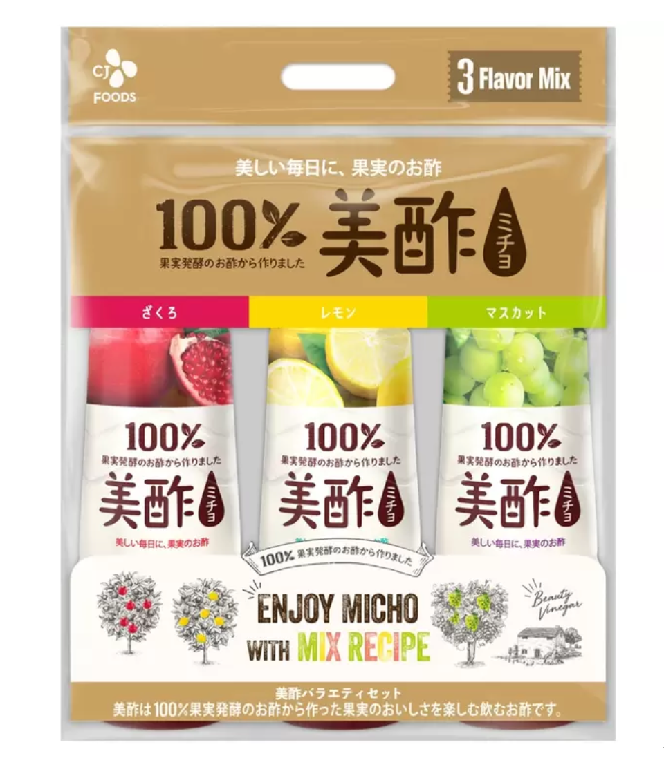 F-050 美酢 (ミチョ) アソートセット 900ml x 3本 ざくろ/レモン/マスカット