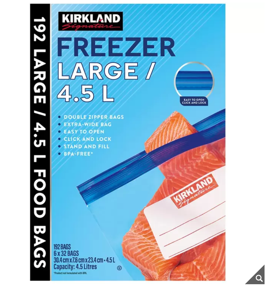 K-020　カークランドシグネチャー フリーザーバッグ Lサイズ