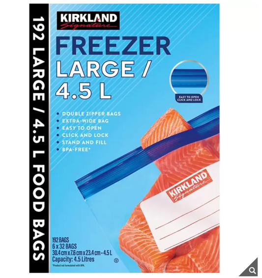 K-020　カークランドシグネチャー フリーザーバッグ Lサイズ