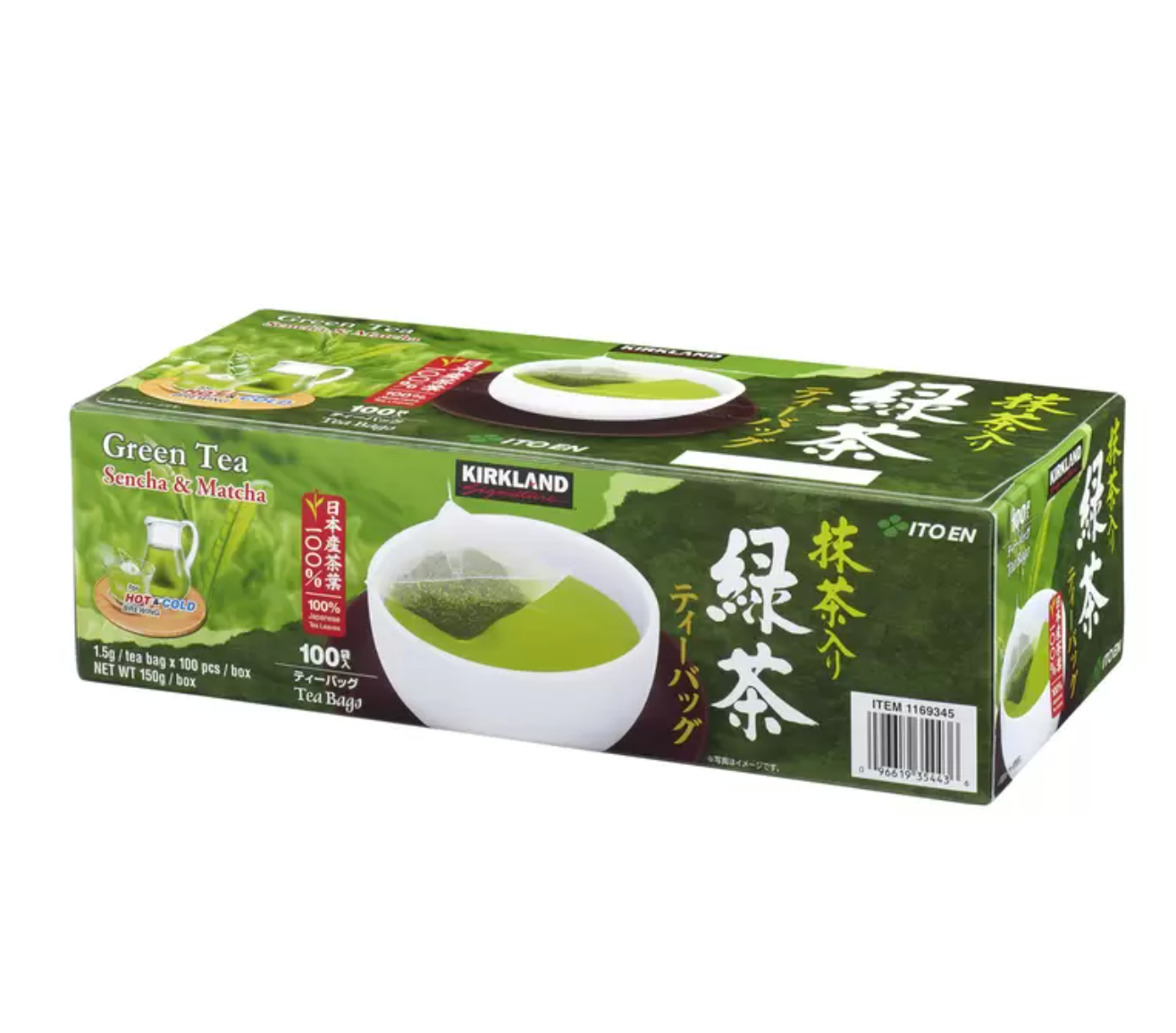 F-068　カークランドシグネチャー 緑茶ティーバッグ 100袋