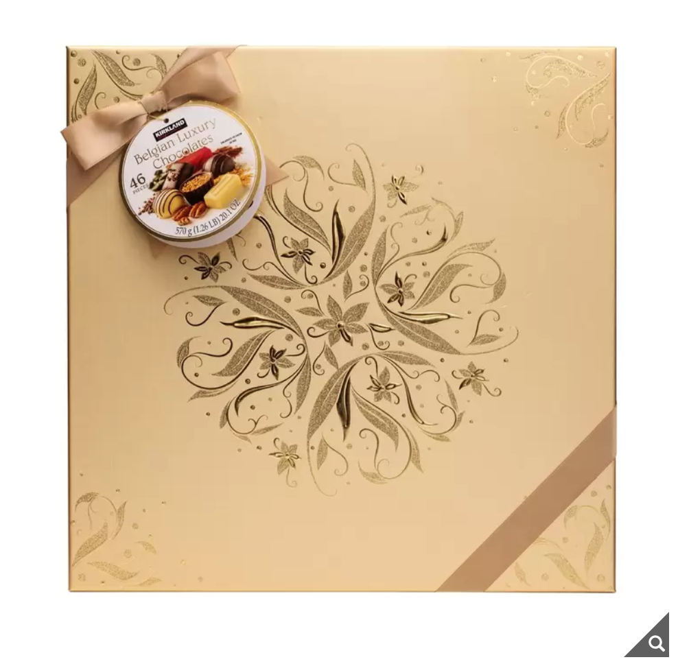 カークランド ベルギー産高級チョコレート ゴールドギフトボックス 46個入り